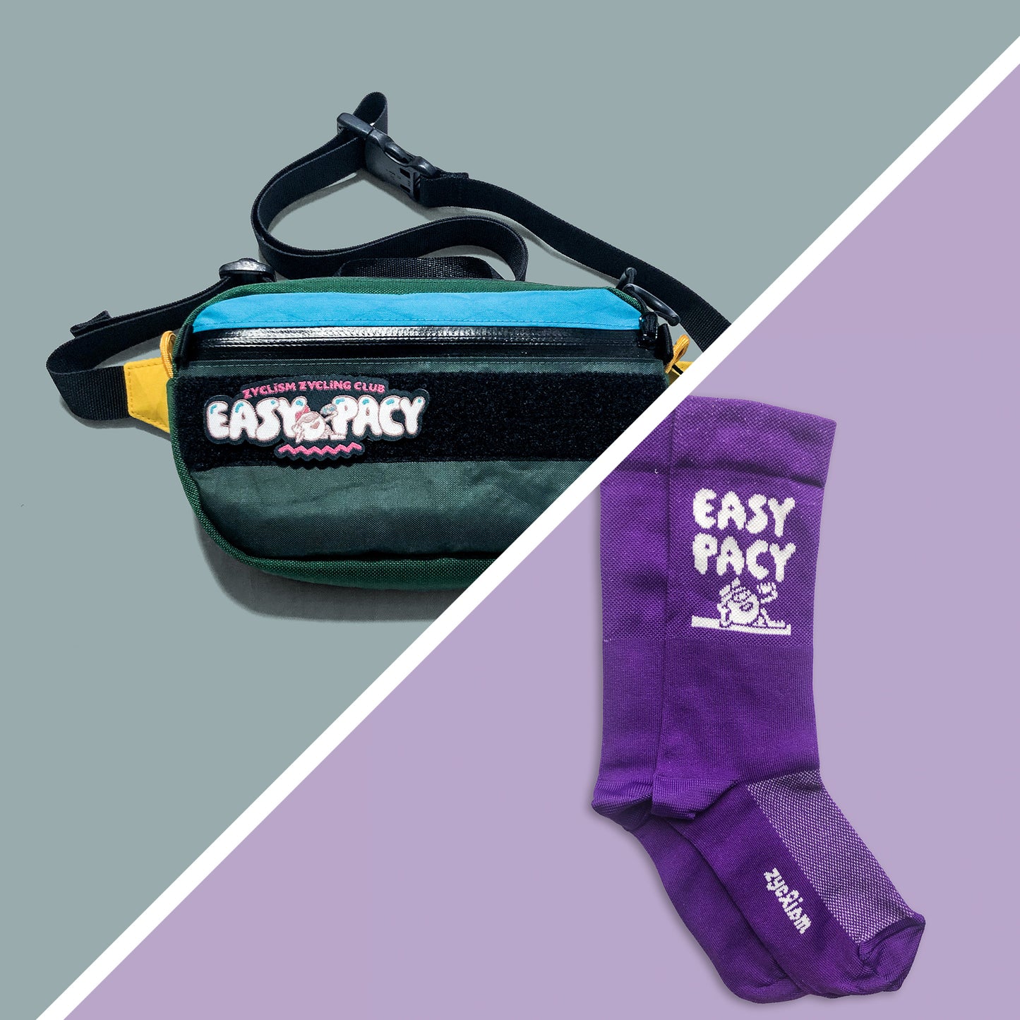 EASY PACY / HipBag No.2 & Socken lila - ZYCLiSM Hamburg