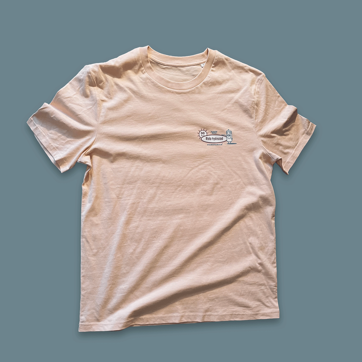 T-Shirt | Ride hydrated | Peche