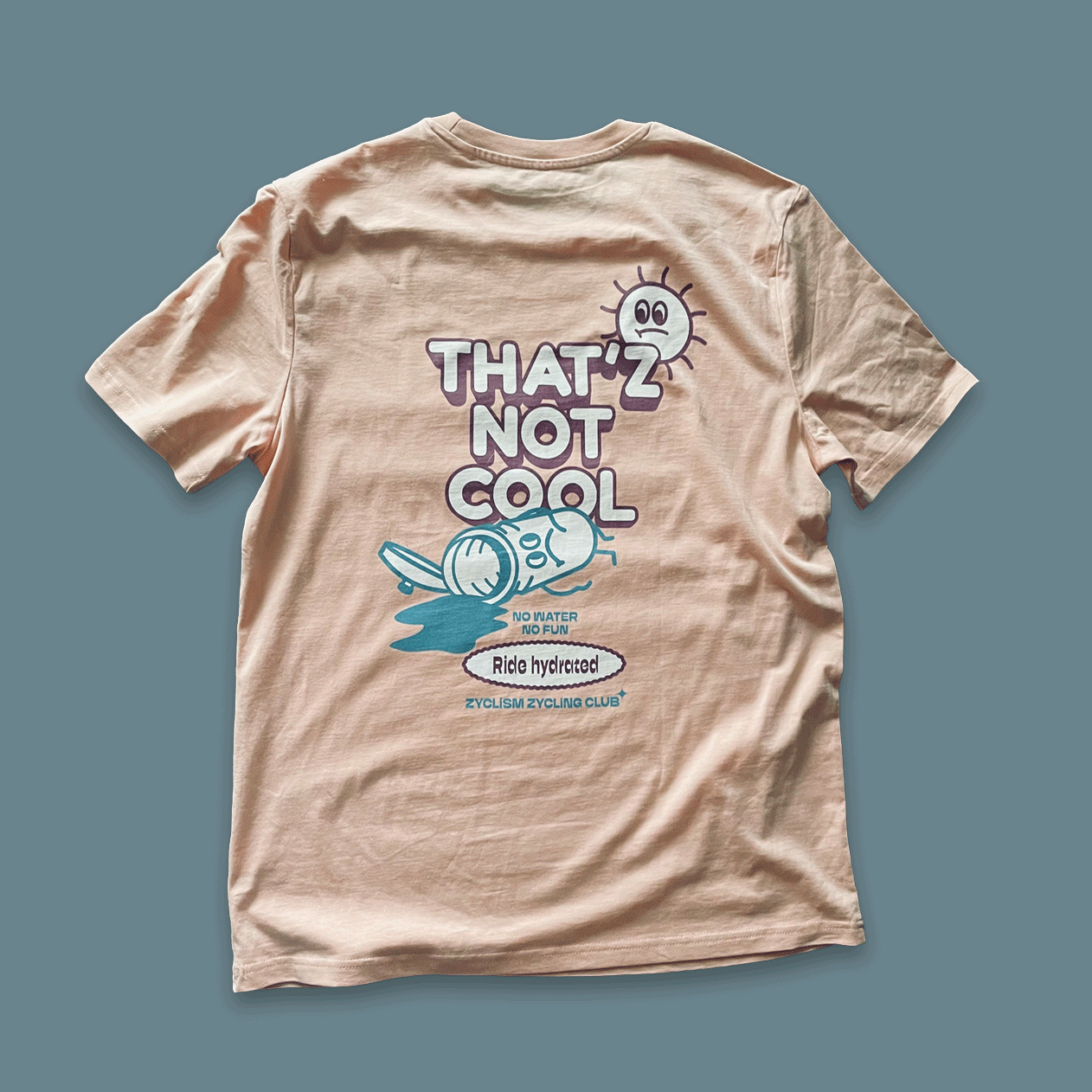 T-Shirt | Ride hydrated | Peche
