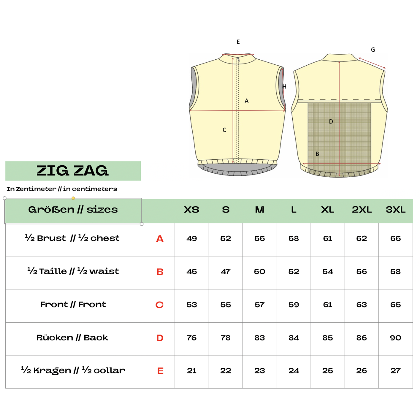 Weste | ZiGZAG | TWO - ZYCLiSM Hamburg