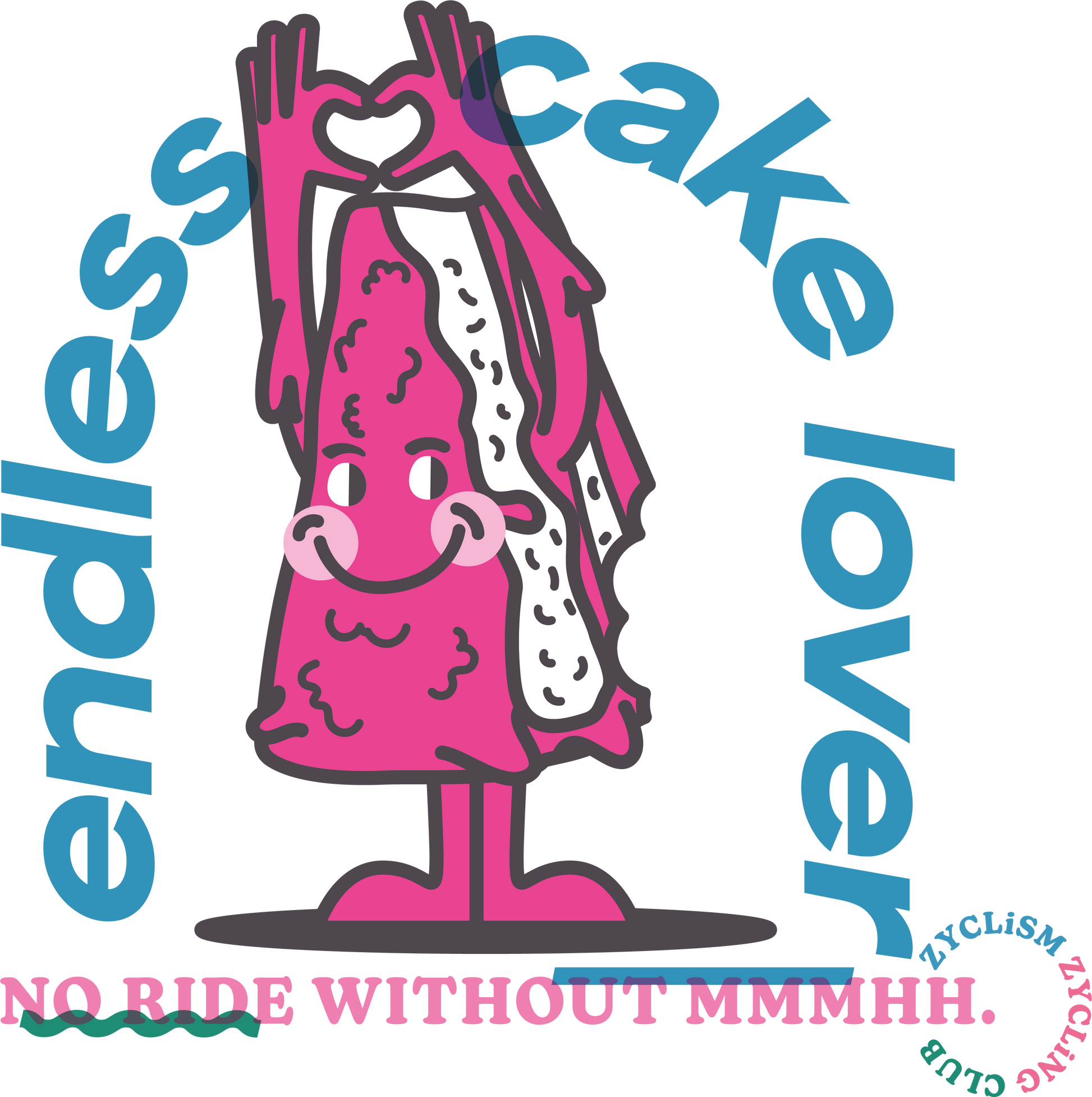T-Shirt | Endless cake lover 2.0 | Weiß - ZYCLiSM Hamburg